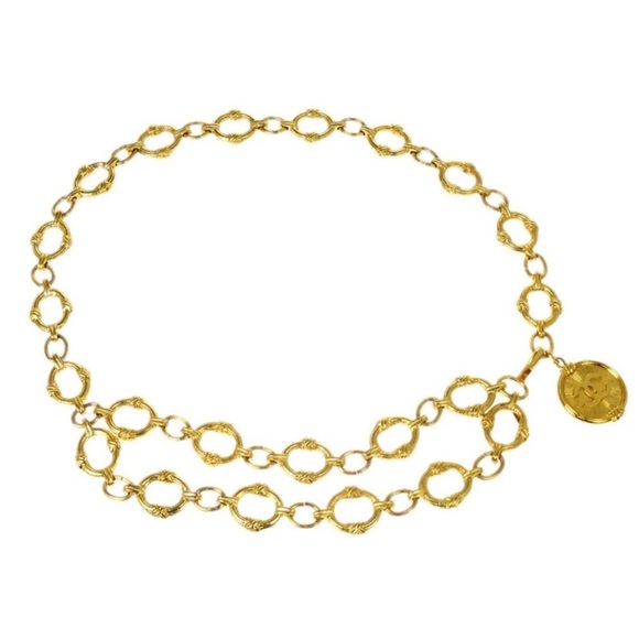 Chanel Gold Medallion Chain Statement Belt - Picture 2 of 7